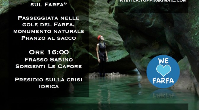 Il Farfa è a secco. Domenica 30 luglio diciamo Stop al disastro ambientale.