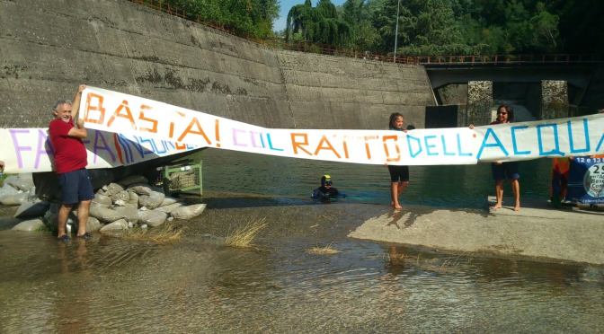 Basta col ratto dell’acqua: blitz al Fiume Farfa